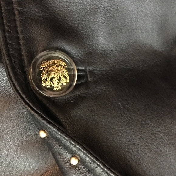 leather gucci jacket 80s